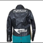 Honda Motorcycle Black Biker Leather Jacket
