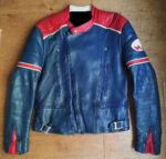 Honda Motorcycle Blue Biker Leather Jacket