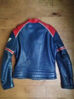Honda Motorcycle Blue Biker Leather Jacket