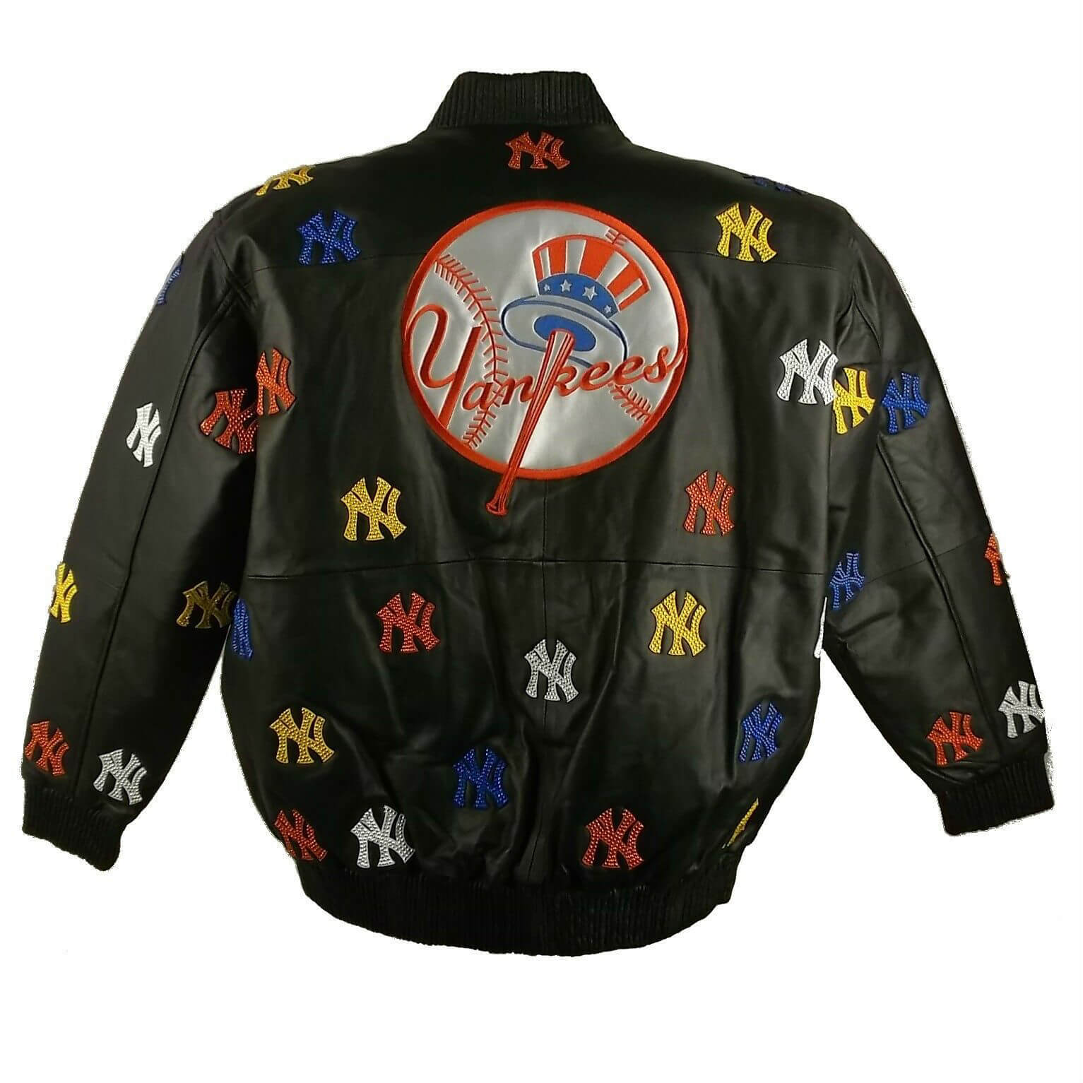 Maker of Jacket Fashion Jackets New York Yankees Block Red Black MLB Leather