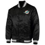 Miami Dolphins Locker Room Satin Full Snap Jacket