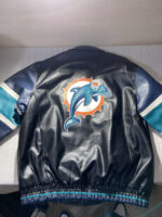 American Flag And Skull Miami Dolphins NFL Leather Jacket