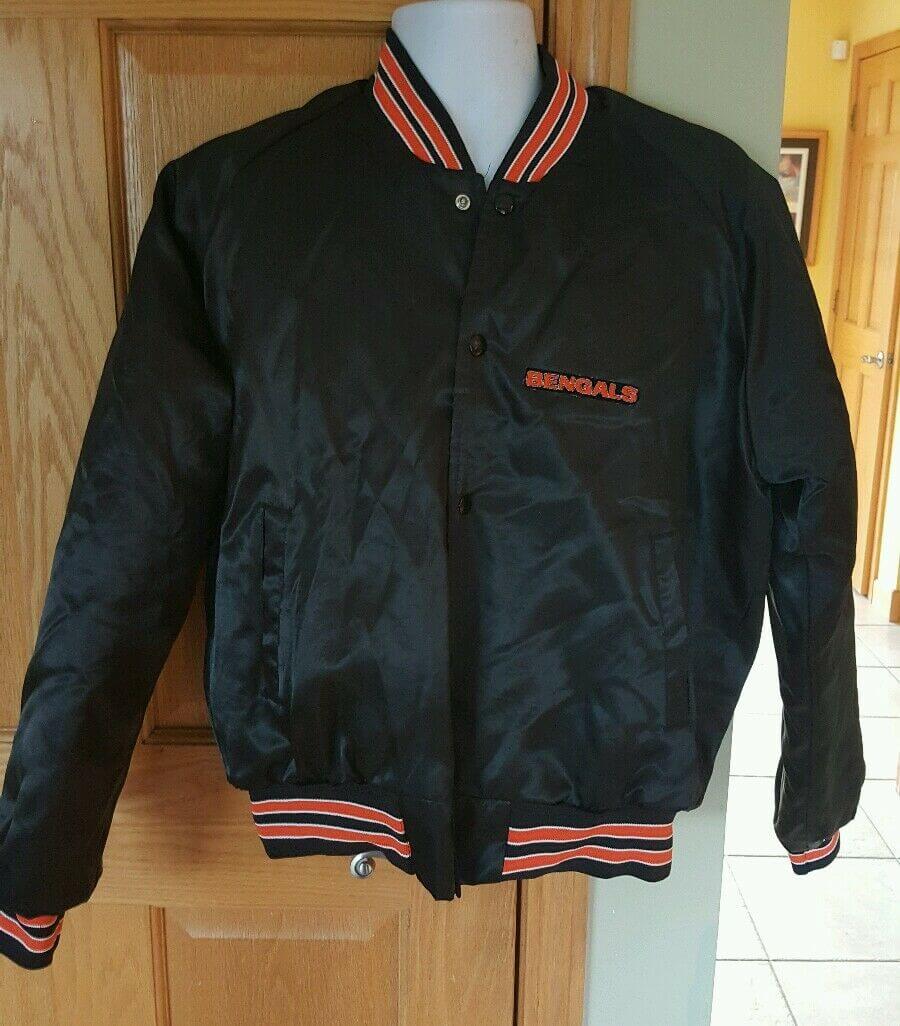 NFL Cincinnati Bengals Orange Black Satin Jacket - Maker of Jacket