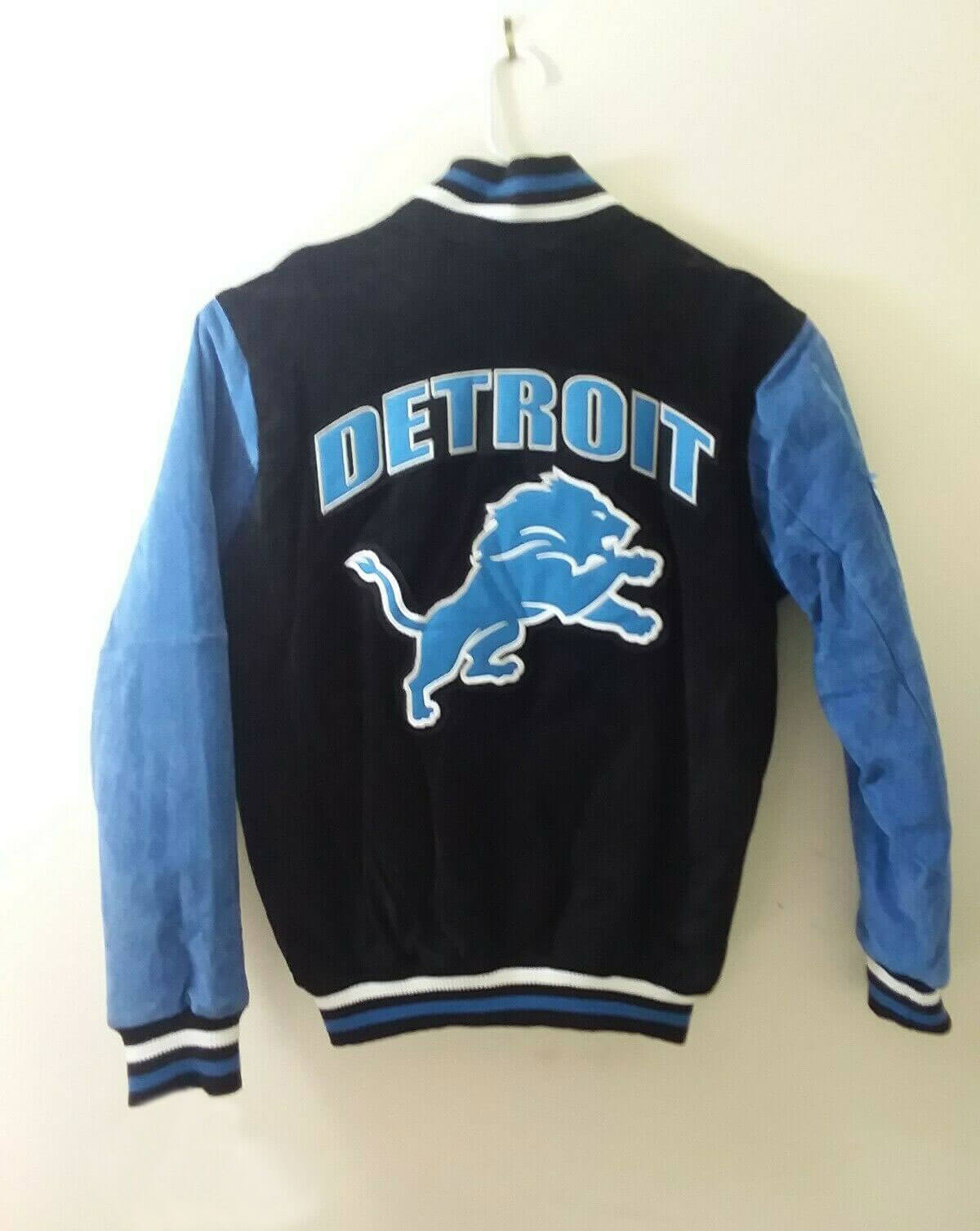 Detroit Lions Fleece Leather Jacket - USALast