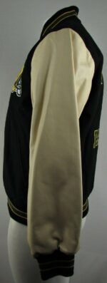 NFL Green Bay Packers Black Wool Leather Jacket