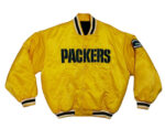 NFL Green Bay Packers Yellow Satin Jacket