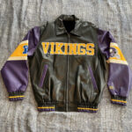 NFL Minnesota Vikings Black Leather Jacket