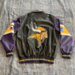 NFL Minnesota Vikings Black Leather Jacket