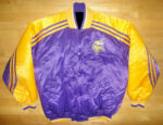 NFL Purple Yellow Minnesota Vikings Satin Jacket
