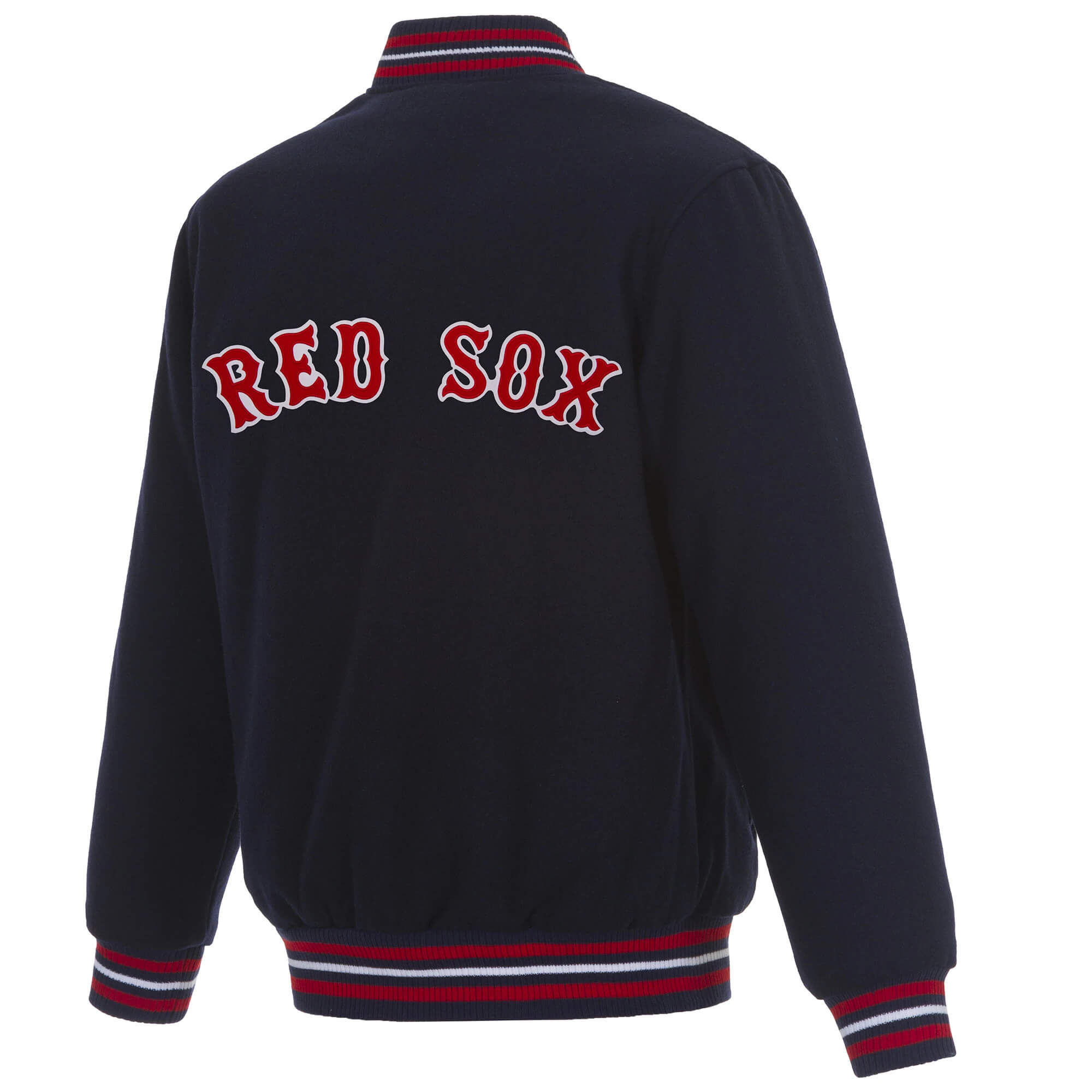 Maker of Jacket MLB Boston Red Sox Yellow Blue Wool Leather