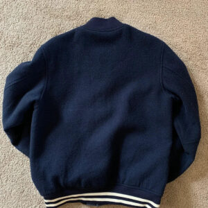 Navy Blue Supreme Wtaps Wool Varsity Jacket