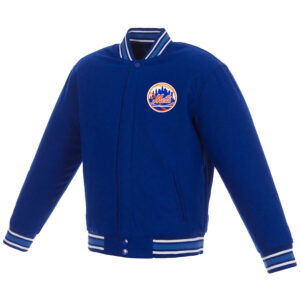 Men's New York Mets Orange & Blue Varsity Jacket - GLJ