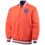 New York Mets Orange Jet Game Half Zip Jacket