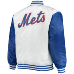 New York Mets Satin White Royal Full Snap Jacket