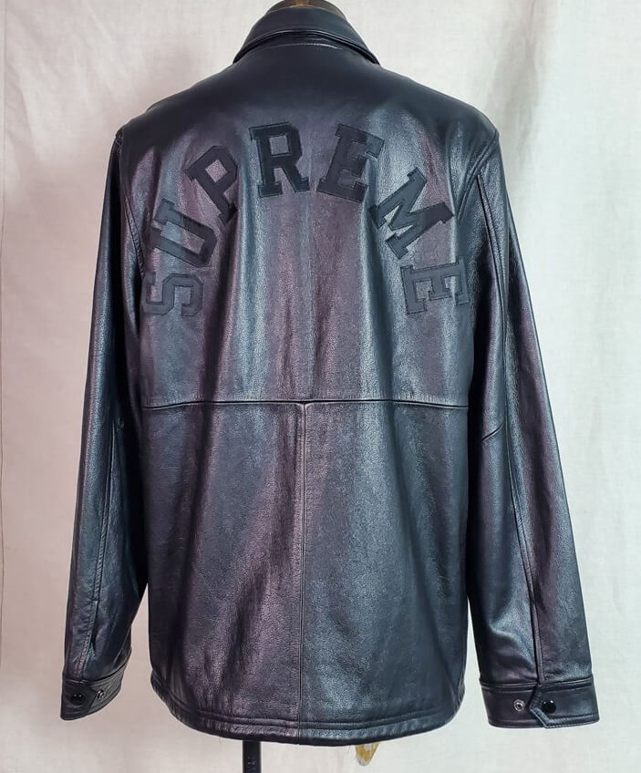 Supreme Champion Gray Leather Jacket - Maker of Jacket