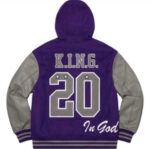 Supreme King Hooded Varsity Jacket