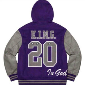 Supreme King Hooded Varsity Jacket