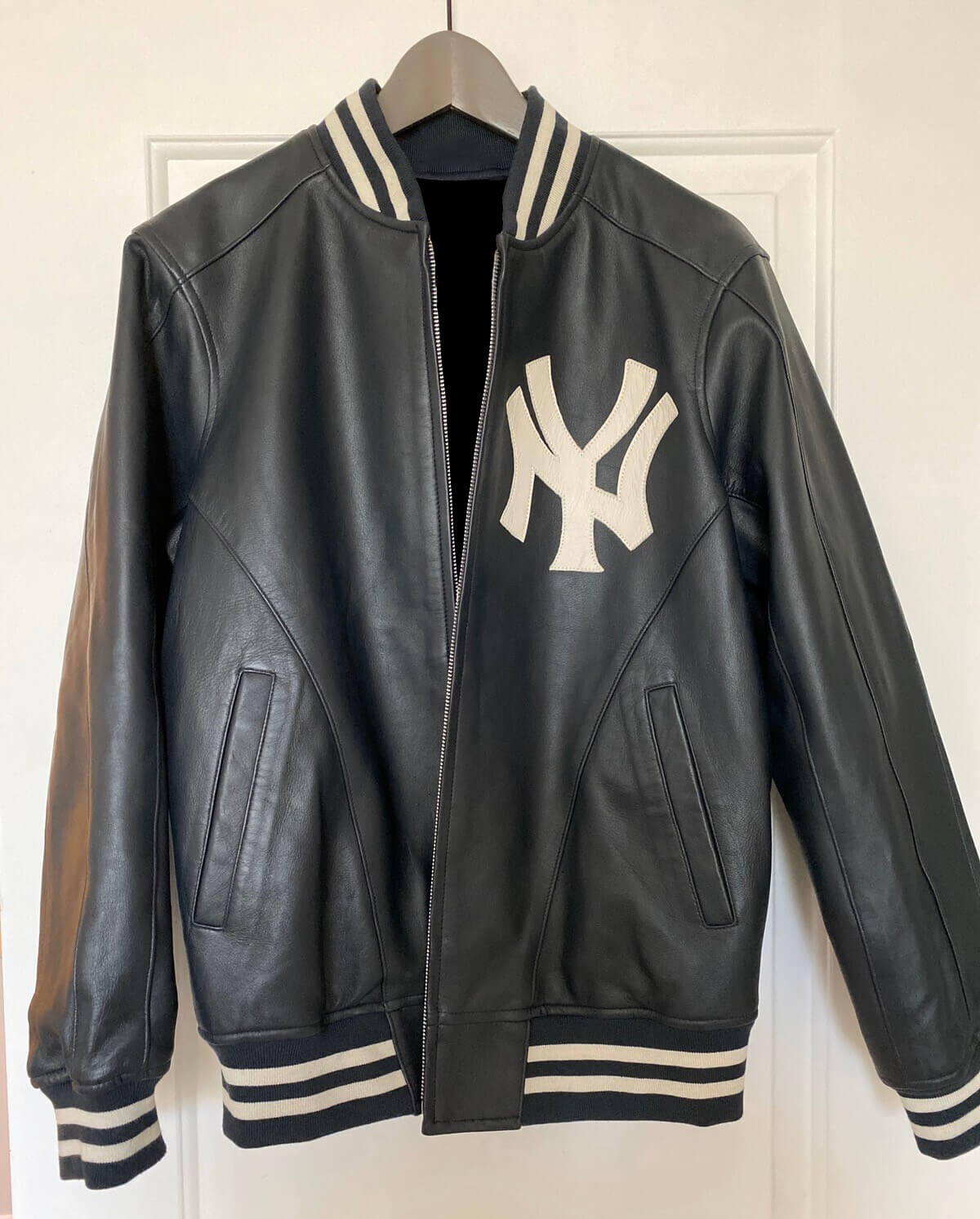 Supreme New York Yankees Varsity Leather Jacket | Men Varsity Jacket