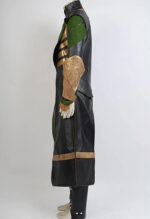 Tom Hiddleston Loki Black Leather Coat