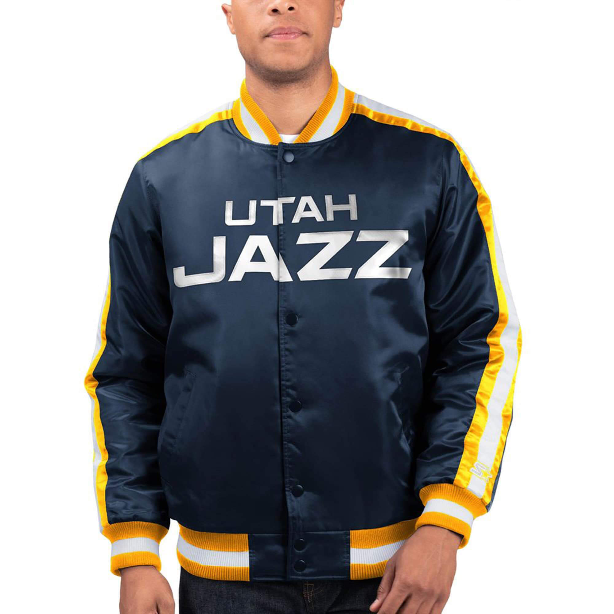 Utah jazz bomber discount jacket