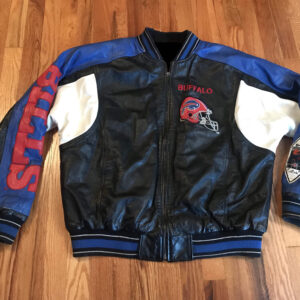 Maker of Jacket Black Leather Jackets Vintage NFL G III Buffalo Bills