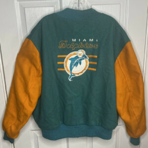 Miami Dolphins NFL Logo Vintage Leather Jacket For Men And Women -  Freedomdesign