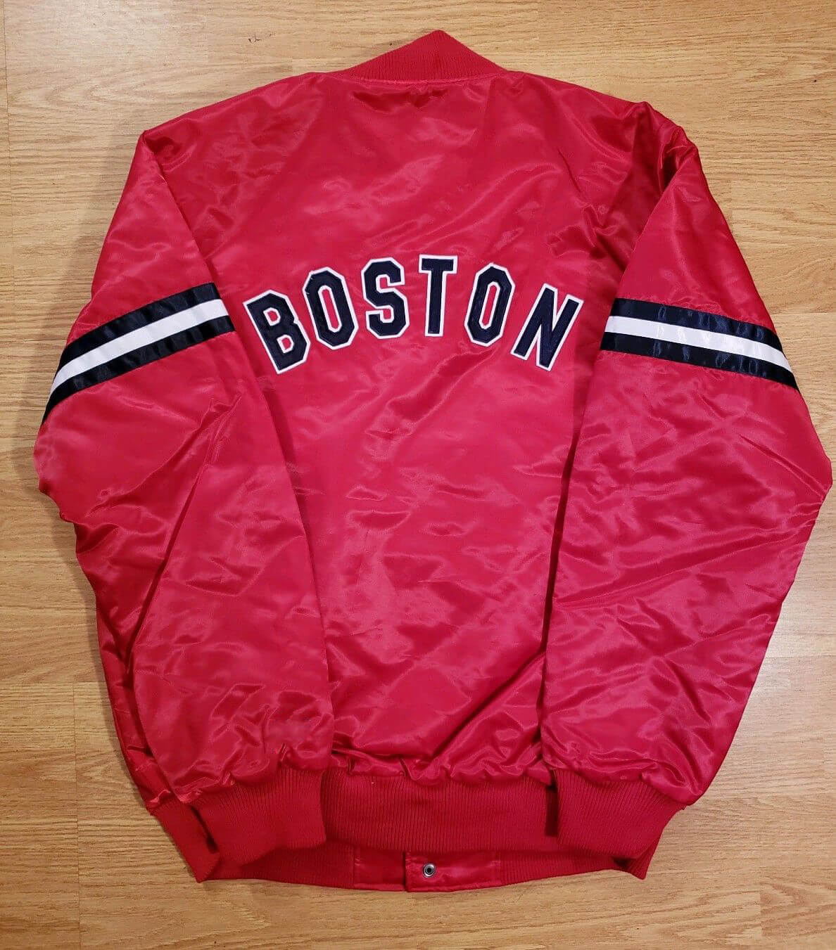 Maker of Jacket MLB Boston Red Sox Vintage Navy Blue Satin