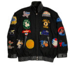 NFL Patches Leather-Trimmed Wool Jacket - Reebok-Jeff Hamilton Design