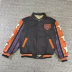 Vintage Jeff Hamilton Chicago Bears NFL Leather Football Jacket L