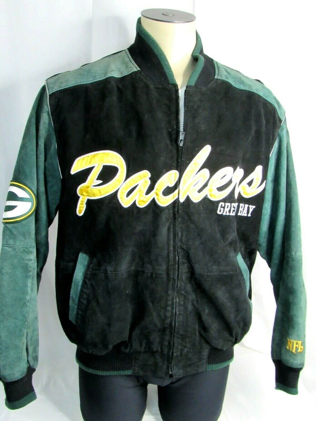 Green Bay Packers Pro Player Leather Jacket ( Extra large ) NFL men's used