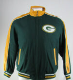 Vintage NFL Green Bay Packers Wool Leather Jacket
