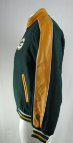 Vintage NFL Green Bay Packers Wool Leather Jacket