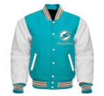 MIAMI DOLPHINS VTG COACH TEDDY BEAR LETTERMAN JACKET 14