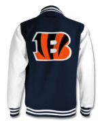 Vintage Navy Blue NFL Cincinnati Bengals Cotton Jacket