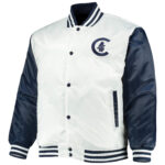 White Jeff Hamilton Chicago Cubs Satin Full Snap Jacket