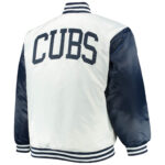 White Jeff Hamilton Chicago Cubs Satin Full Snap Jacket