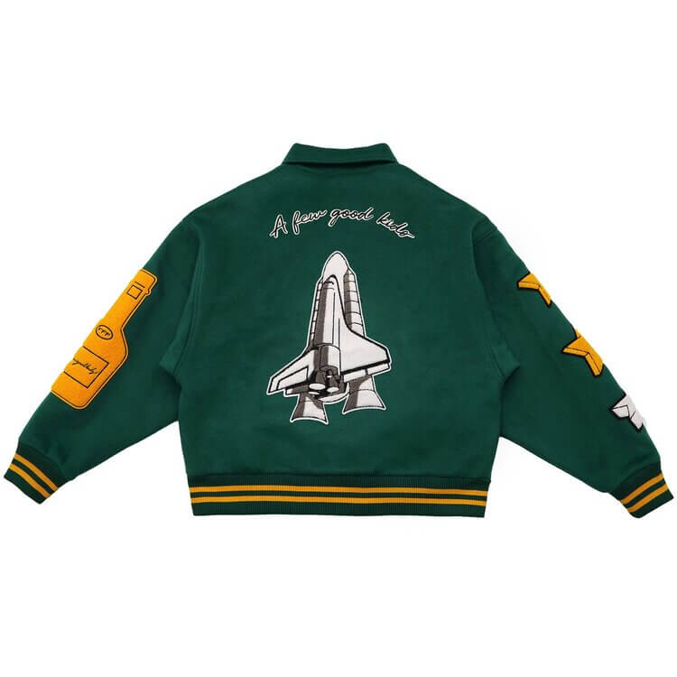 A Few Good Kids Green Rocket Collage Jacket - Maker of Jacket