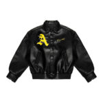 Black Doncare Racing Leather Jacket