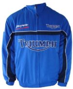 Blue Triumph Daytona Racing Windbreaker Jacket