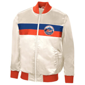 Men's New York Mets Orange & Blue Varsity Jacket - GLJ