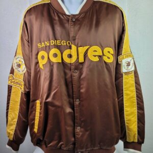 Maker of Jacket Sports Leagues Jackets MLB Majestic San Diego Padres Blue Satin
