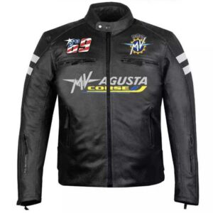 MV Agusta Motorcycle Racing Full Grain Leather Jacket