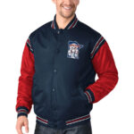 Minnesota Twins Navy Red Enforce Varsity Satin Jacket