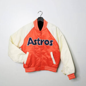 Vintage MLB Houston Astros Astrodome Baseball Felco Satin Bomber Wind Jacket