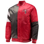 Red Black Tampa Bay Buccaneers Leader Satin Jacket