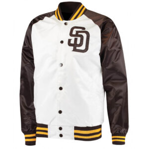Maker of Jacket Sports Leagues Jackets MLB Vintage 90s San Diego Padres Blue Satin
