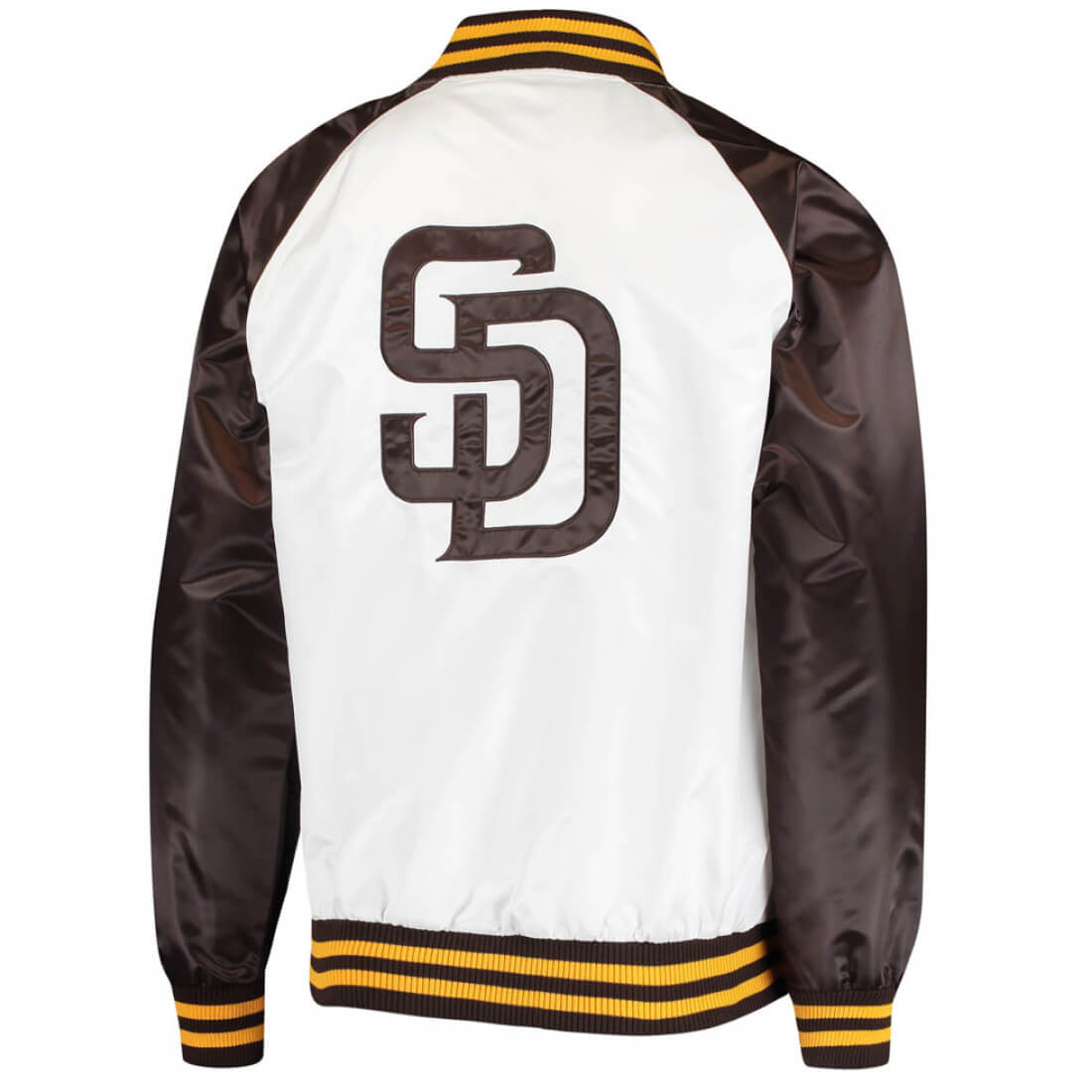 Maker of Jacket Sports Leagues Jackets MLB Brown San Diego Padres Satin