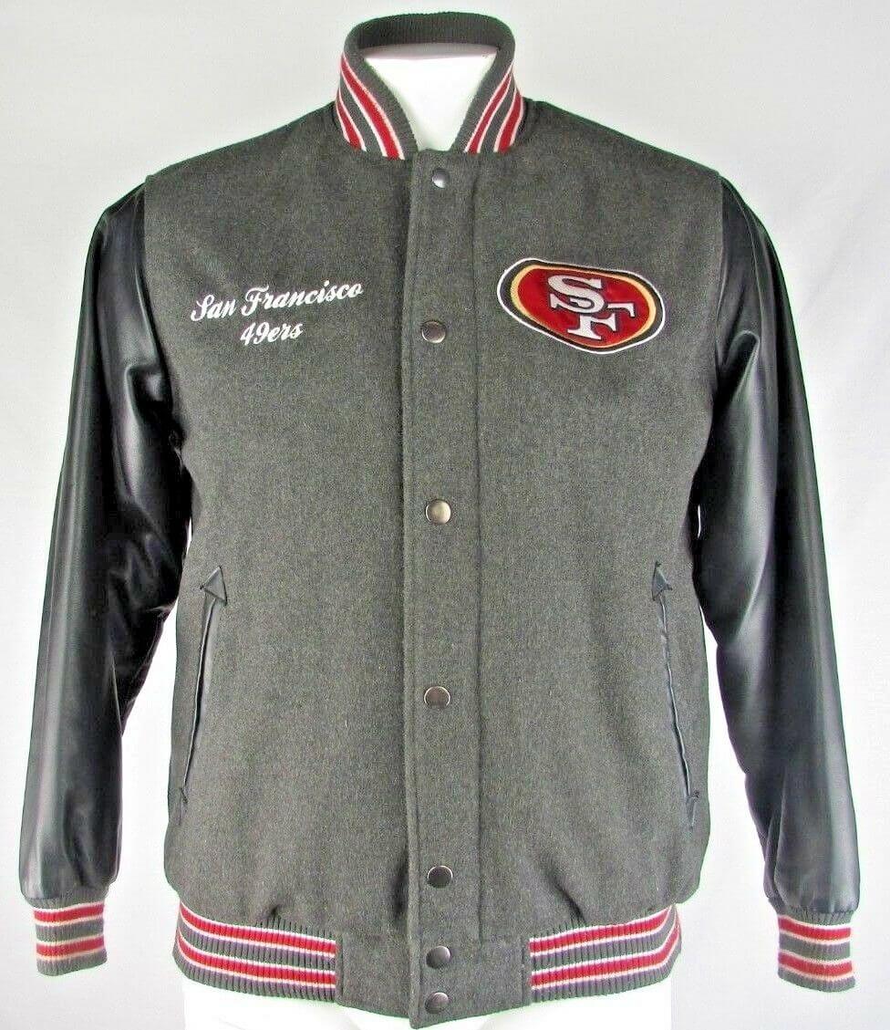 Men's JH Design Black San Francisco 49ers Wool & Leather