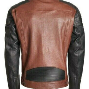 Triumph Motorcycle Brown And Black Leather Jacket