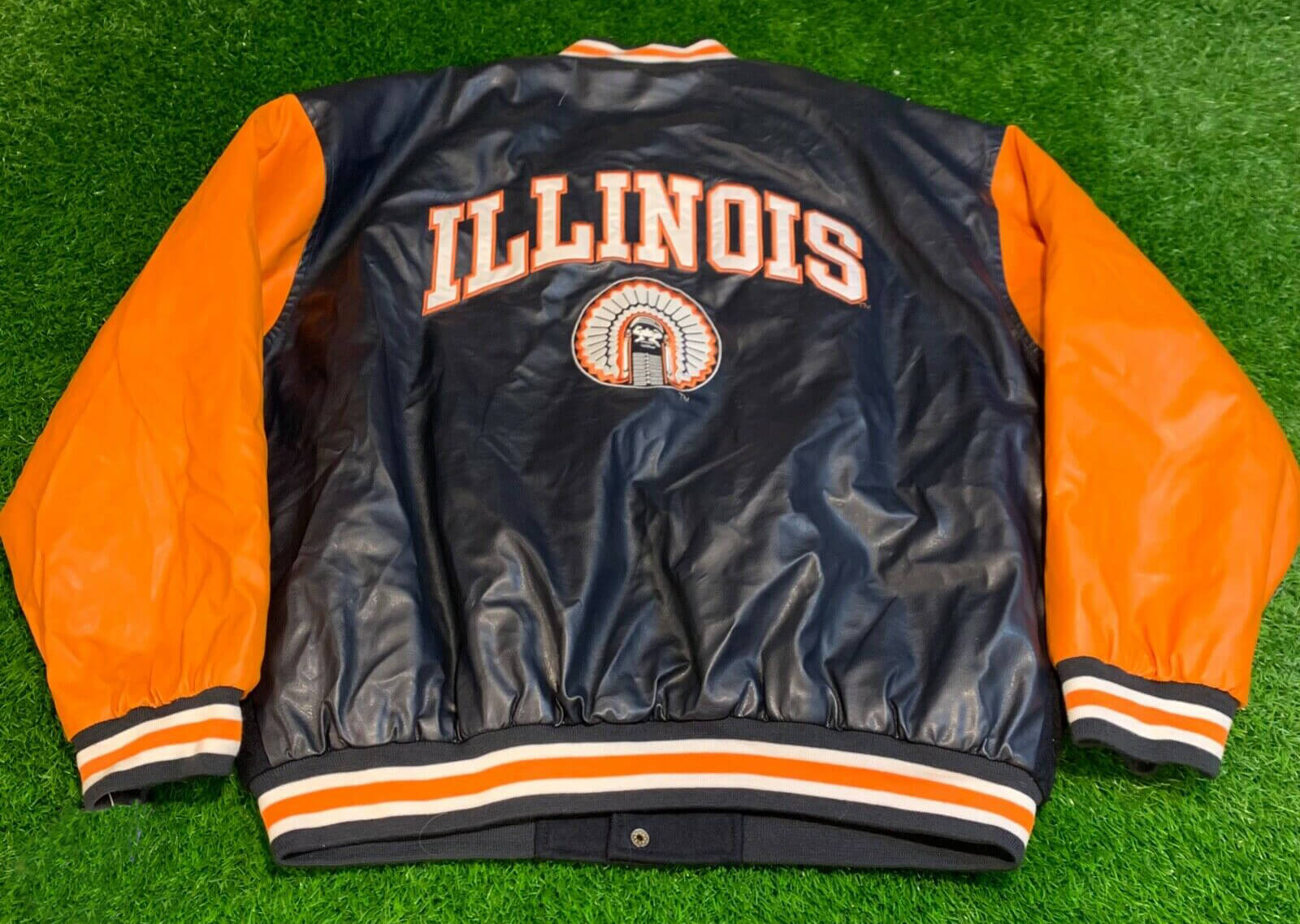 80s Vintage Chicago Cubs Leather Baseball Jacket - Maker of Jacket